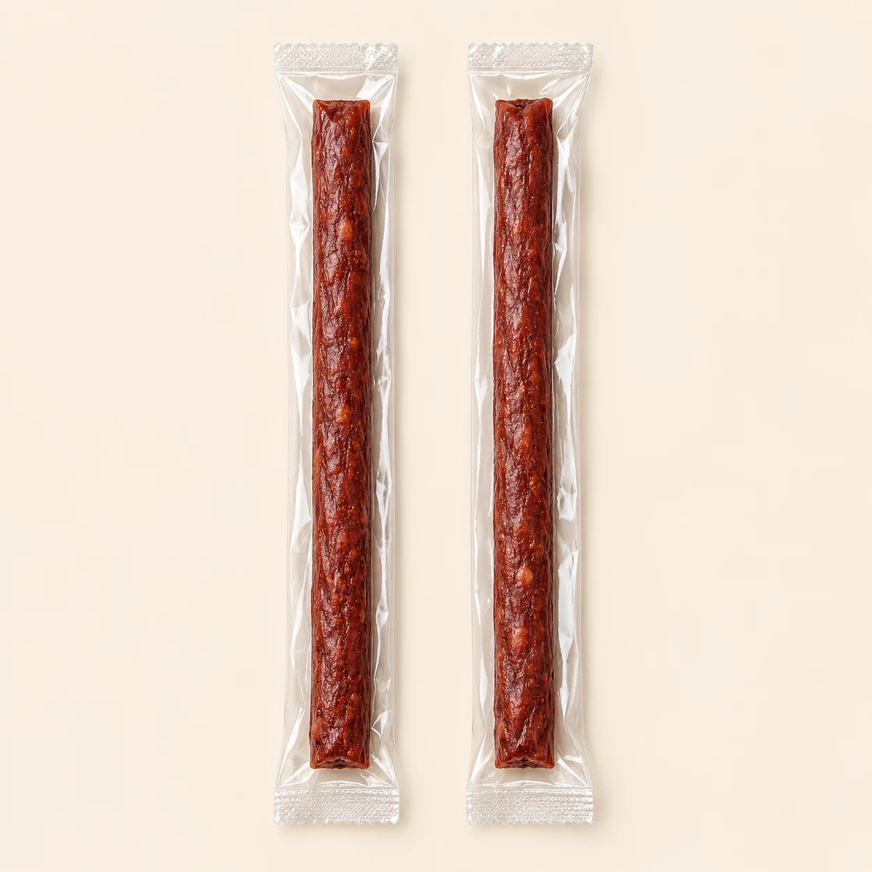 Beef snack stick pair